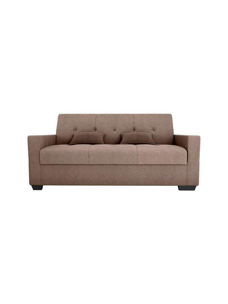 Sofá Cama 3 Lugares Reclinável Casal Premium 2,03 Larg Lavinia Matrix Boucle Marrom