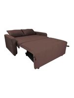 Sofá Cama Compacto 2 Lugares 1,38 Larg Amora New Matrix Suede Marrom