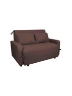 Sofá Cama Compacto 2 Lugares 1,38 Larg Amora New Matrix Suede Marrom
