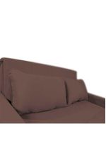 Sofá Cama Compacto 2 Lugares 1,38 Larg Amora New Matrix Suede Marrom