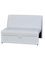 Sofá Cama 2 Lugares Compacro Sem Braço 115 Larg Malu Matrix Sintetico Branco