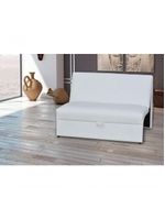 Sofá Cama 2 Lugares Compacro Sem Braço 115 Larg Malu Matrix Sintetico Branco