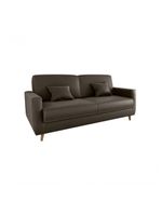 Sofá Cama Premium 3 Lugares 1,90 Larg Emilia Matrix Veludo Turkey Marrom