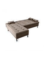 Sofá Cama 3 Lugares Com Chass Casal Luxo Premium Nice Matrix Veludo Marrom