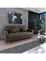 Sofá Cama Premium 3 Lugares 1,90 Larg Emilia Matrix Veludo Turkey Marrom