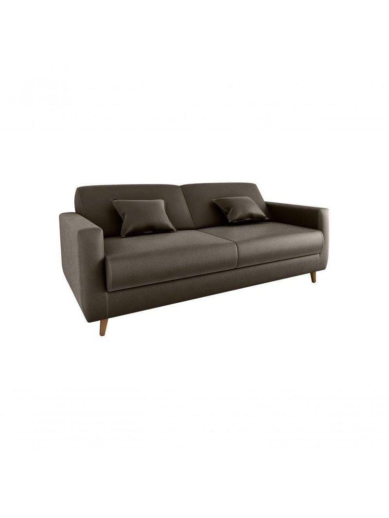 Sofá Cama Premium 3 Lugares 1,90 Larg Emilia Matrix Veludo Turkey Marrom