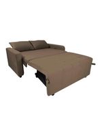 Sofá Cama Compacto 2 Lugares 1,38 Larg Amora New Matrix Suede Capuccino