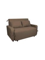 Sofá Cama Compacto 2 Lugares 1,38 Larg Amora New Matrix Suede Capuccino