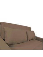 Sofá Cama Compacto 2 Lugares 1,38 Larg Amora New Matrix Suede Capuccino
