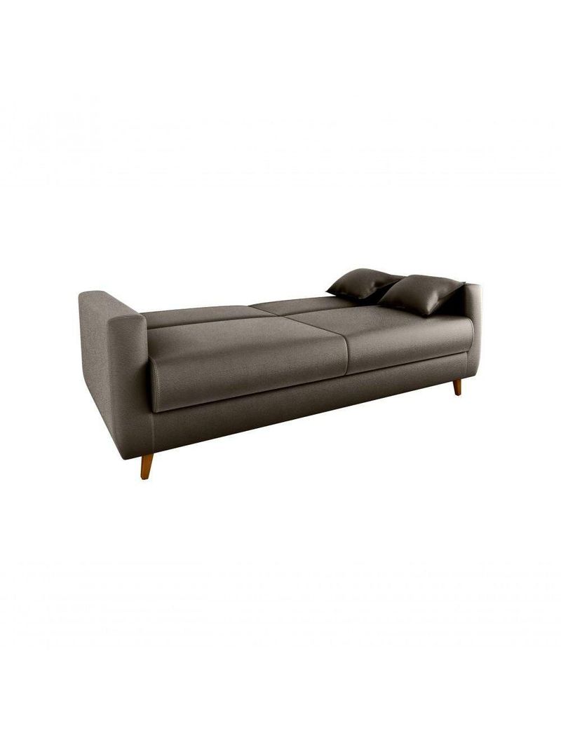 Sofá Cama Premium 3 Lugares 1,90 Larg Emilia Matrix Veludo Turkey Marrom