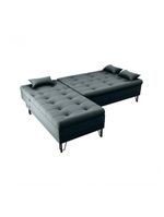 Sofá Cama 3 Lugares Com Chass Casal Luxo Premium Nice Matrix Veludo Preto
