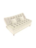 Sofá Cama 3 Lugares Casal Confortável 1,85 Larg Duda Matrix Boucle Bege
