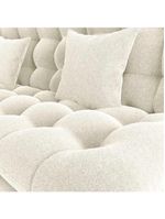 Sofá Cama 3 Lugares Casal Confortável 1,85 Larg Duda Matrix Boucle Bege