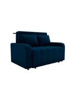 Sofá Cama Compacto 2 Lugares 1,38 Larg Amora New Matrix Veludo Azul