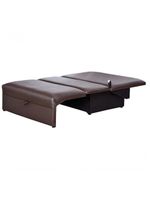 Sofá Cama 2 Lugares Compacro Sem Braço 115 Larg Malu Matrix Sintetico Marrom