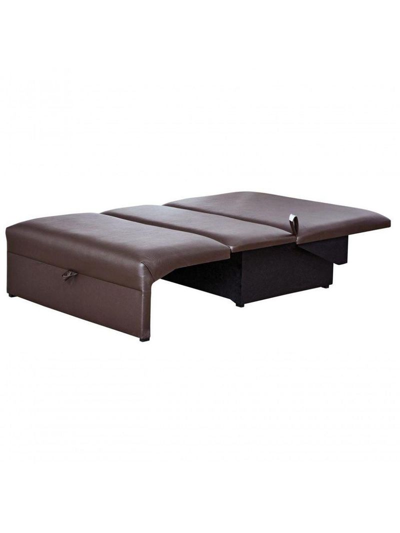 Sofá Cama 2 Lugares Compacro Sem Braço 115 Larg Malu Matrix Sintetico Marrom