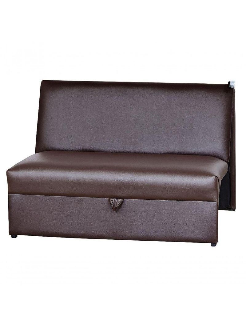 Sofá Cama 2 Lugares Compacro Sem Braço 115 Larg Malu Matrix Sintetico Marrom