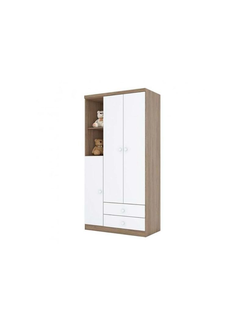 Quarto De Bebê Completo Bala De Menta 2 Peças (1 Guarda Roupa + 1 Berço) Qi94 Branco - Henn
