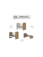 Quarto De Bebê Completo Bala De Menta 2 Peças (1 Guarda Roupa + 1 Berço) Qi94 Branco - Henn