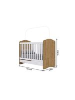 Quarto De Bebê Completo Bala De Menta 2 Peças (1 Guarda Roupa + 1 Berço) Qi94 Branco - Henn