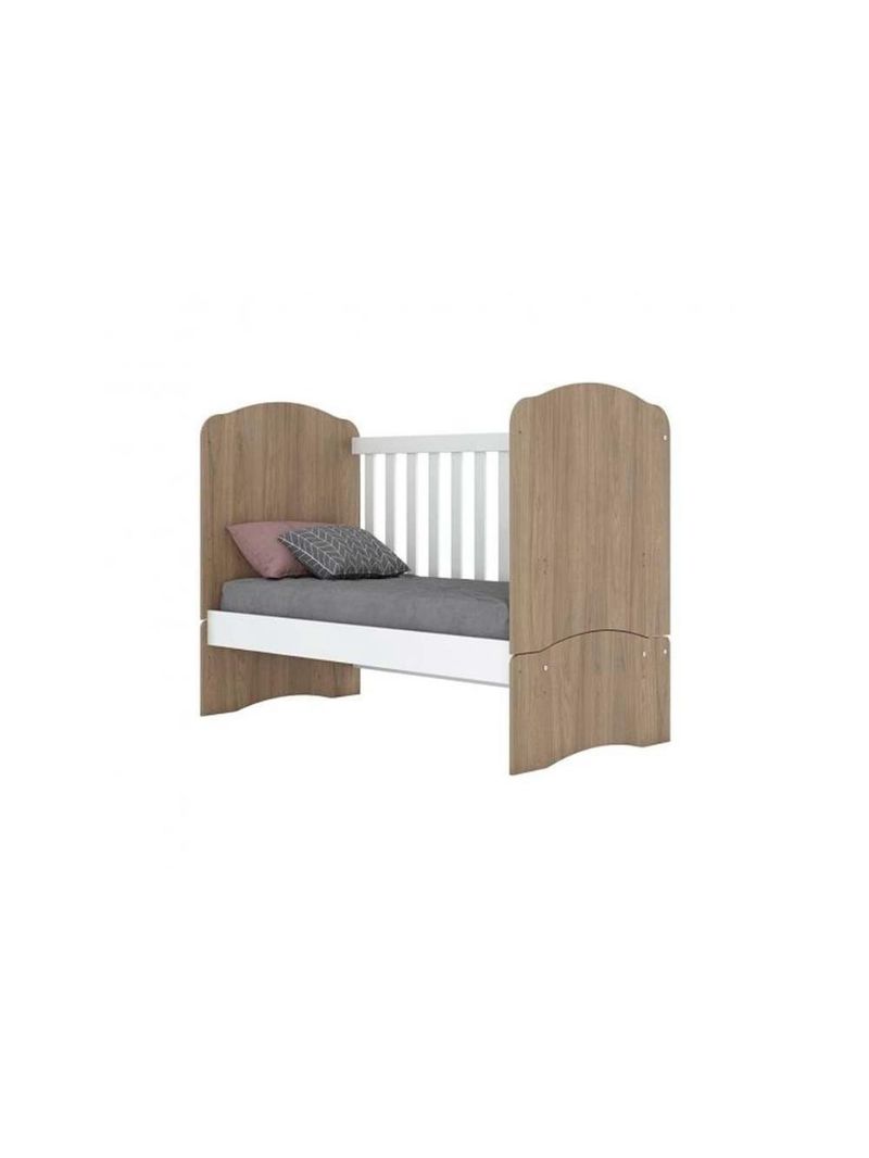 Quarto De Bebê Completo Bala De Menta 2 Peças (1 Guarda Roupa + 1 Berço) Qi94 Branco - Henn