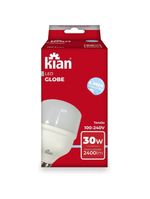 Lâmpada Led Globe Kian Boa Potência Base E-27 30w 6,5k Bivolt