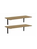 Modulado De Quarto Kit 2 Prateleiras Industrial Li009 21x72x29 Freijo-preto - Kappesberg