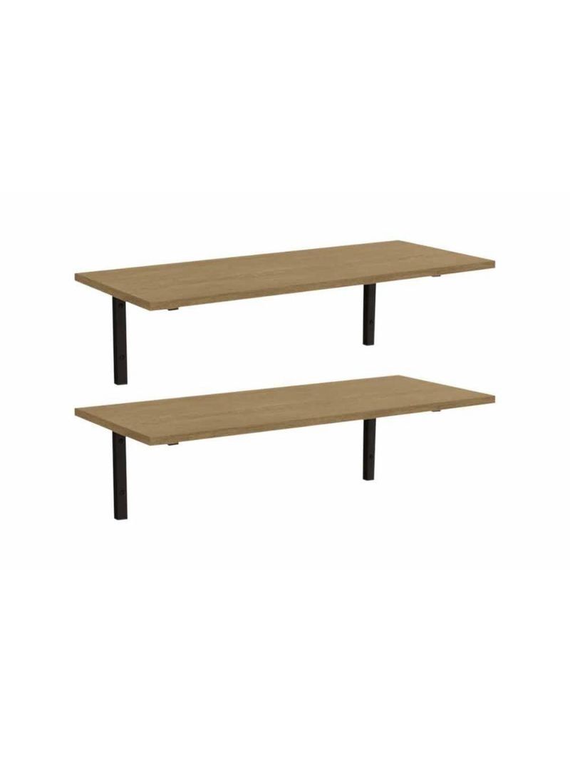 Modulado De Quarto Kit 2 Prateleiras Industrial Li009 21x72x29 Freijo-preto - Kappesberg