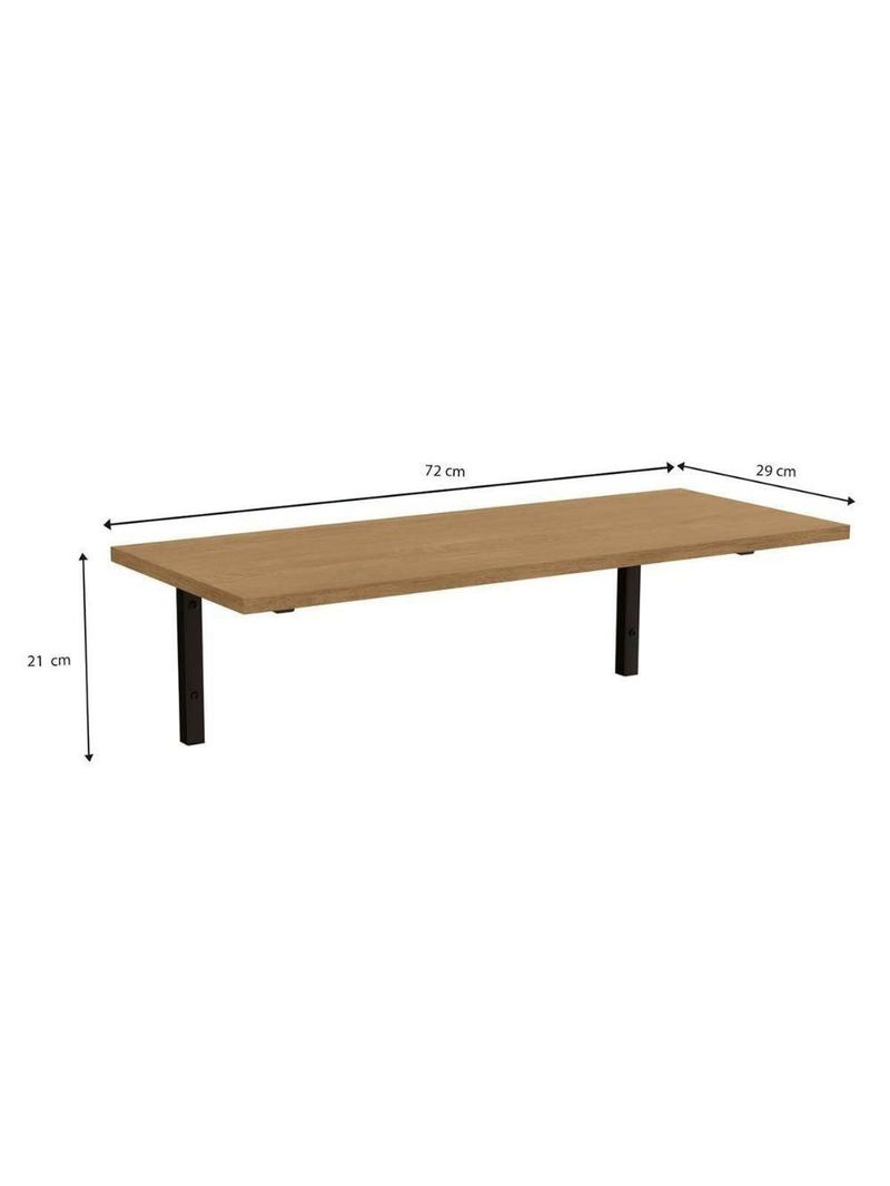 Modulado De Quarto Kit 2 Prateleiras Industrial Li009 21x72x29 Freijo-preto - Kappesberg