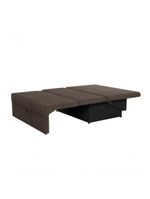 Sofá Cama 2 Lugares Compacro Sem Braço 115 Larg Malu Matrix Suede Capuccino