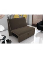 Sofá Cama 2 Lugares Compacro Sem Braço 115 Larg Malu Matrix Suede Capuccino