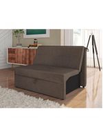 Sofá Cama 2 Lugares Compacro Sem Braço 115 Larg Malu Matrix Suede Capuccino