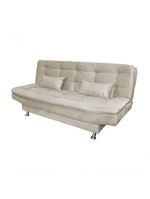 Sofá Cama 3 Lugares Com Pillow Reclinável 190 Larg Salomé Matrix Suede Bege