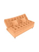 Sofá Cama 3 Lugares Casal Confortável 1,85 Larg Duda Matrix Boucle Mostarda
