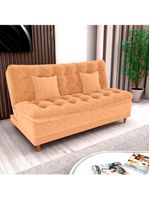 Sofá Cama 3 Lugares Casal Confortável 1,85 Larg Duda Matrix Boucle Mostarda