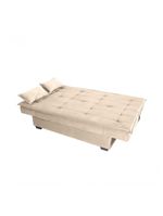 Sofá Cama 3 Lugares Casal Premium Reclinavel 1,80 Larg Esmeralda Matrix Suede Bege