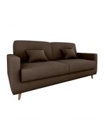 Sofá Cama Premium 3 Lugares 1,90 Larg Emilia Matrix Veludo Marrom