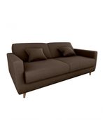 Sofá Cama Premium 3 Lugares 1,90 Larg Emilia Matrix Veludo Marrom
