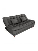 Sofá Cama 3 Lugares Casal Confortável 1,85 Larg Duda Matrix Linho Chumbo