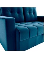 Sofá Cama Reclinável 2 Lugares Com Almofadas 140 Lag Drika Matrix Veludo Azul