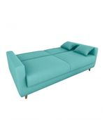 Sofá Cama Premium 3 Lugares 1,90 Larg Emilia Matrix Veludo Verde Menta