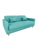 Sofá Cama Premium 3 Lugares 1,90 Larg Emilia Matrix Veludo Verde Menta