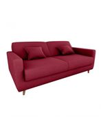 Sofá Cama Premium 3 Lugares 1,90 Larg Emilia Matrix Veludo Vinho