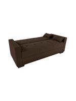 Sofá Cama 3 Lugares Reclinável Casal Premium 2,03 Larg Lavinia Matrix Suede Marrom