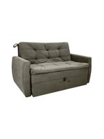 Sofá Cama2 Lugares Compacto Retratil Meg Matrix Veludo Turkey Marrom Veludo Turkey Marrom