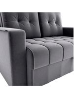 Sofá Cama Reclinável 2 Lugares Com Almofadas 140 Lag Drika Matrix Veludo Cinza