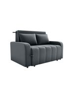 Sofá Cama Compacto 2 Lugares 1,38 Larg Amora New Matrix Veludo Cinza
