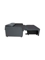 Sofá Cama Compacto 2 Lugares 1,38 Larg Amora New Matrix Veludo Cinza