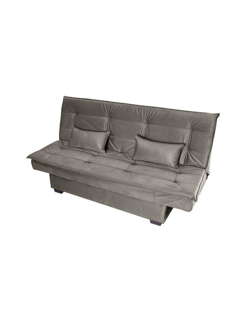 Sofá Cama 3 Lugares Casal Premium Reclinavel 1,80 Larg Esmeralda Matrix Suede Capuccino