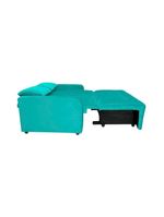 Sofá Cama Compacto 2 Lugares 1,38 Larg Amora New Matrix Veludo Verde Menta
